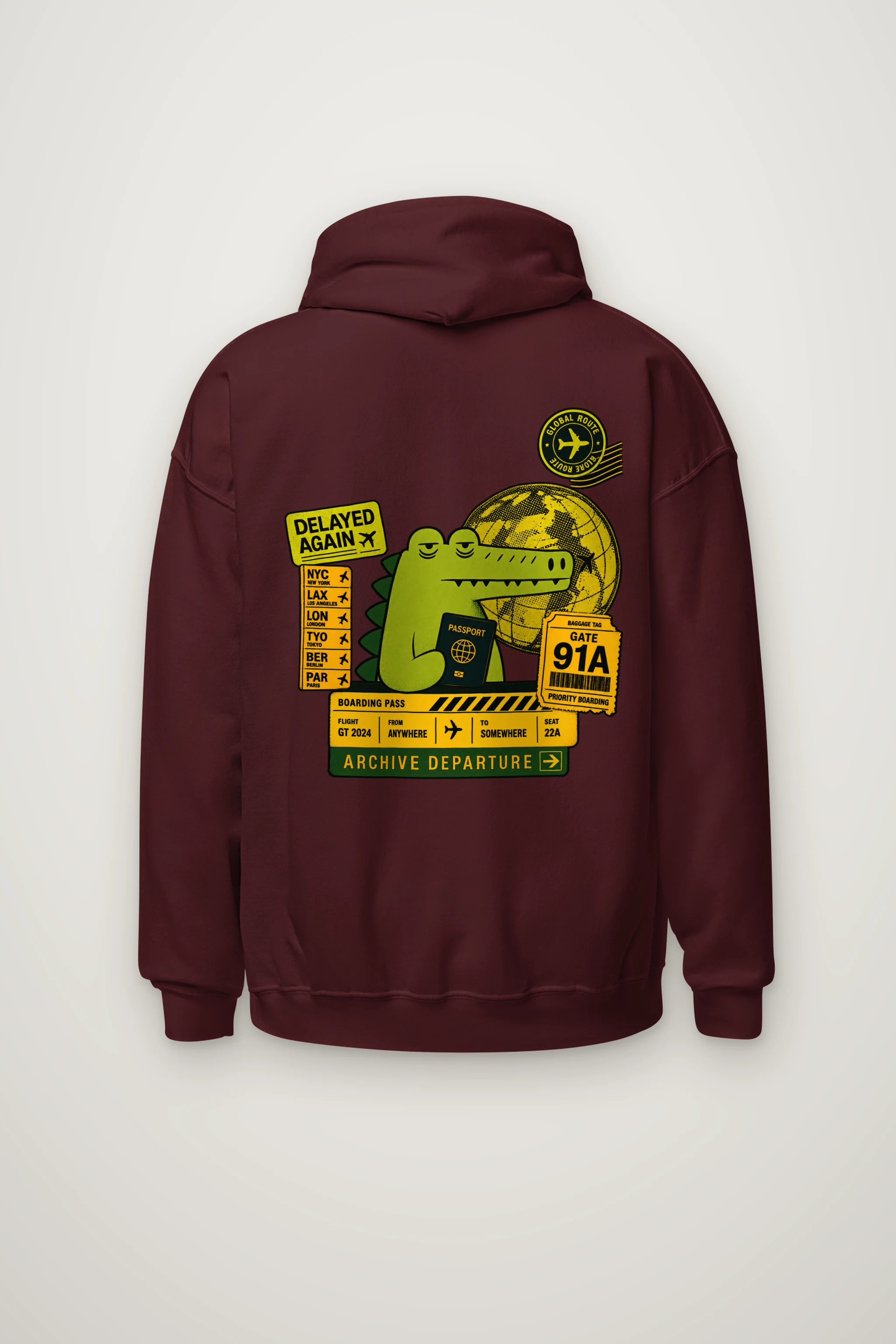 "Delayed Again" Heavy Blend Unisex Pullover Hoodie