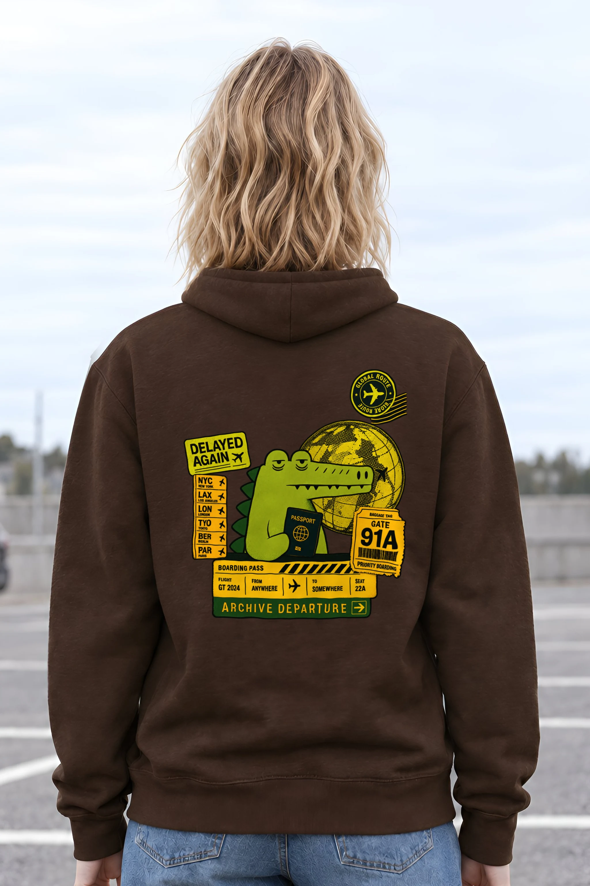 "Delayed Again" 1 Pullover Hoodie