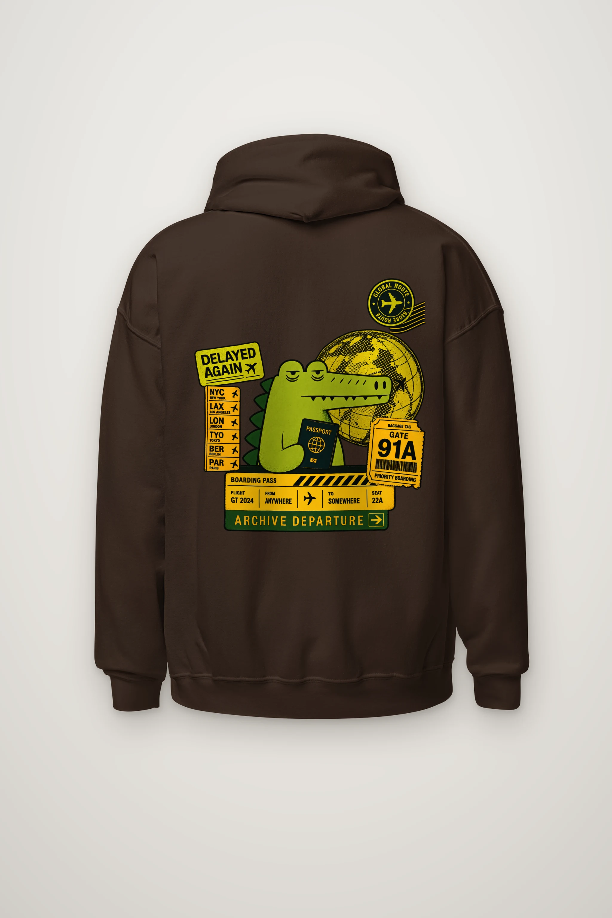 "Delayed Again" Heavy Blend Unisex Pullover Hoodie