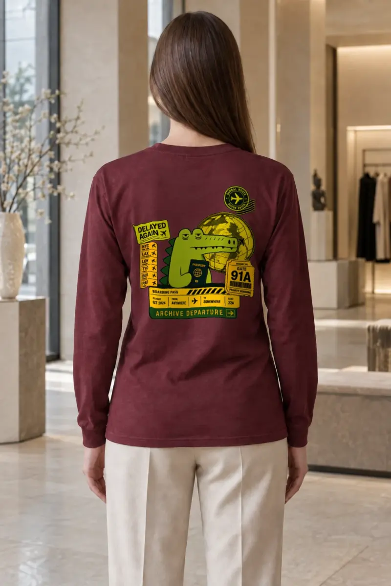 "Delayed Again" Unisex Longsleeve T-shirt | Gildan 2400