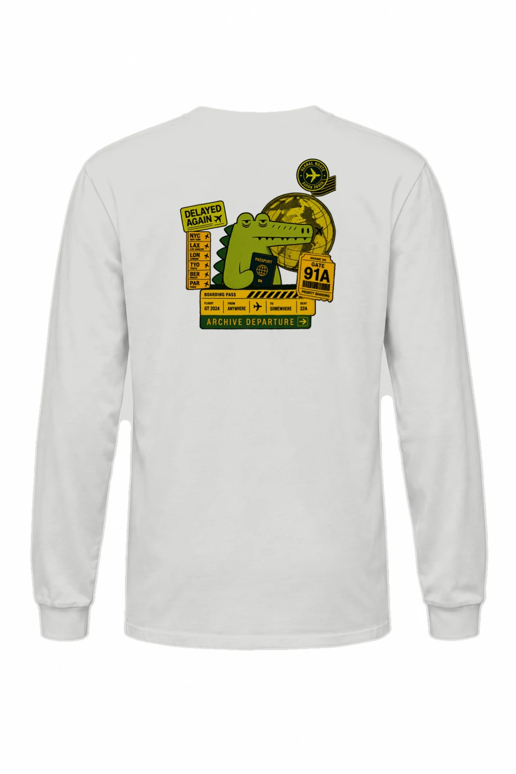 "Delayed Again" Unisex Longsleeve T-shirt | Gildan 2400
