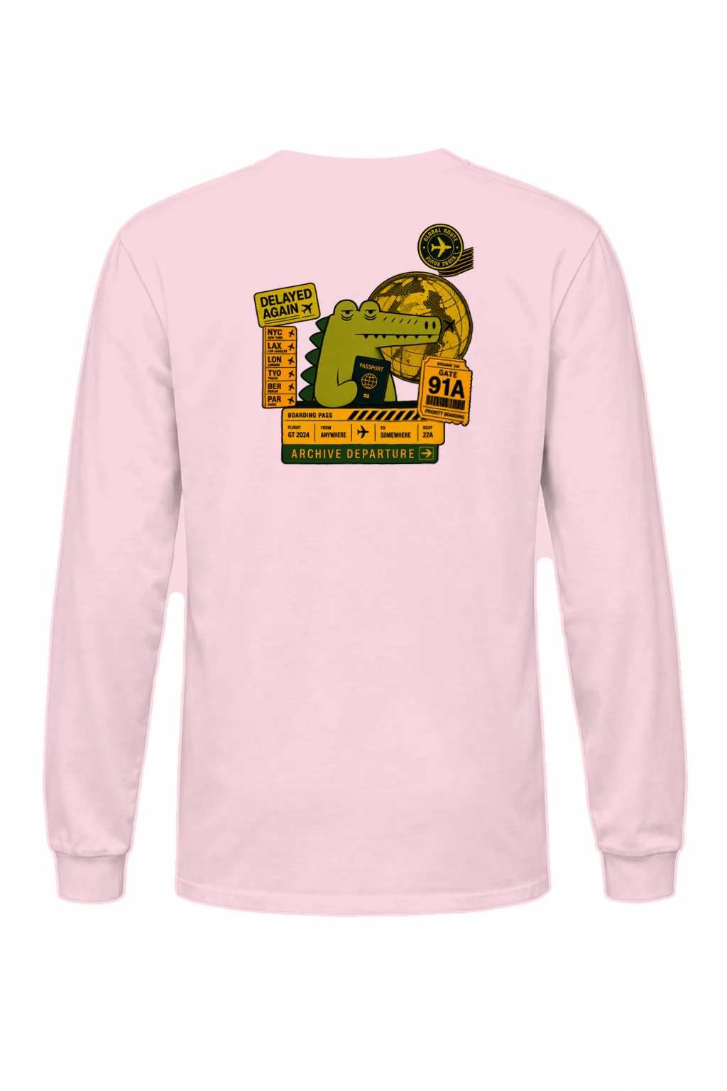 "Delayed Again" Unisex Longsleeve T-shirt | Gildan 2400