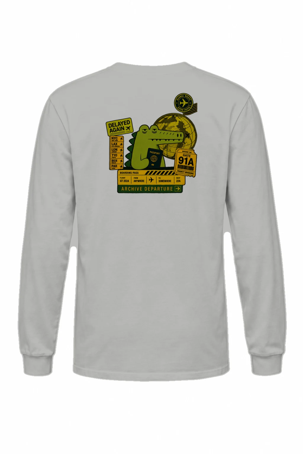 "Delayed Again" Unisex Longsleeve T-shirt | Gildan 2400