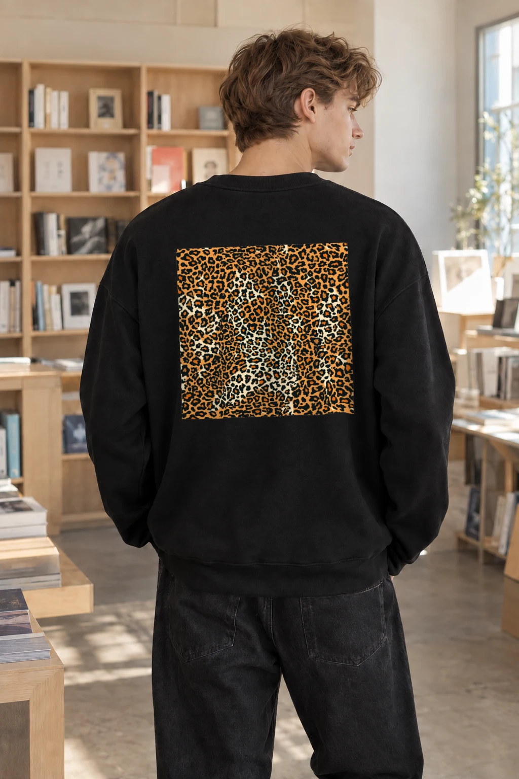 "Dense Leopard Pattern" Heavy Blend Unisex Crewneck Sweatshirt | Gildan 18000