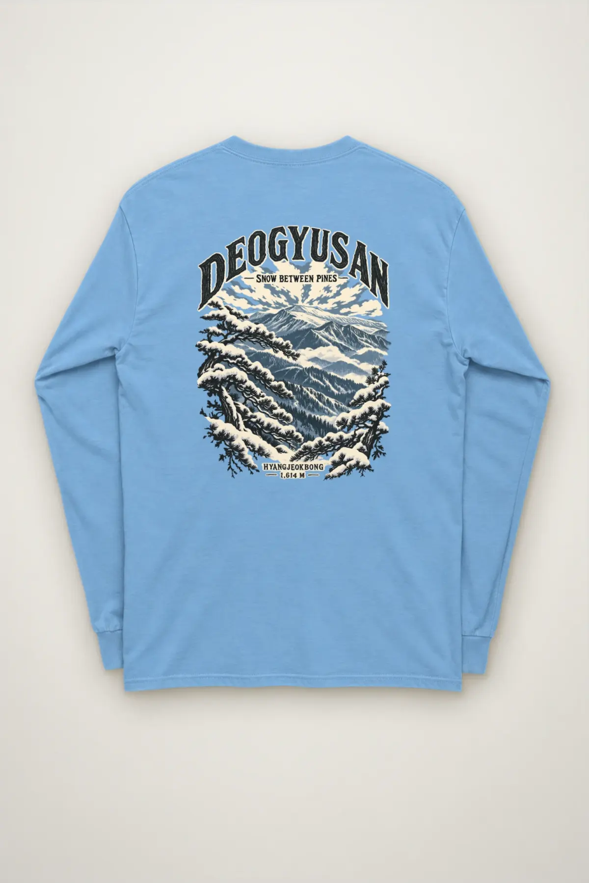 "Deogyusan Snow Between Pines" Unisex Longsleeve T-shirt