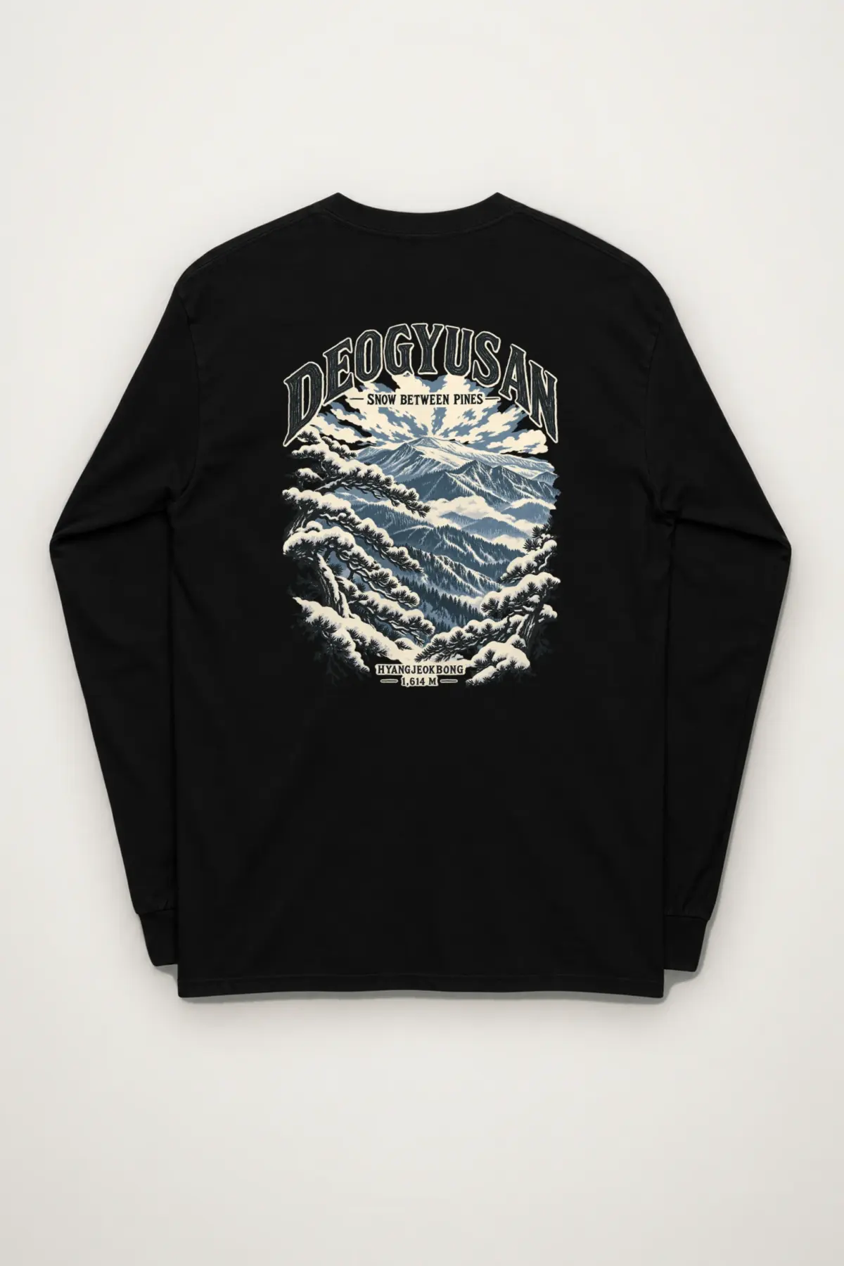 "Deogyusan Snow Between Pines" Unisex Longsleeve T-shirt