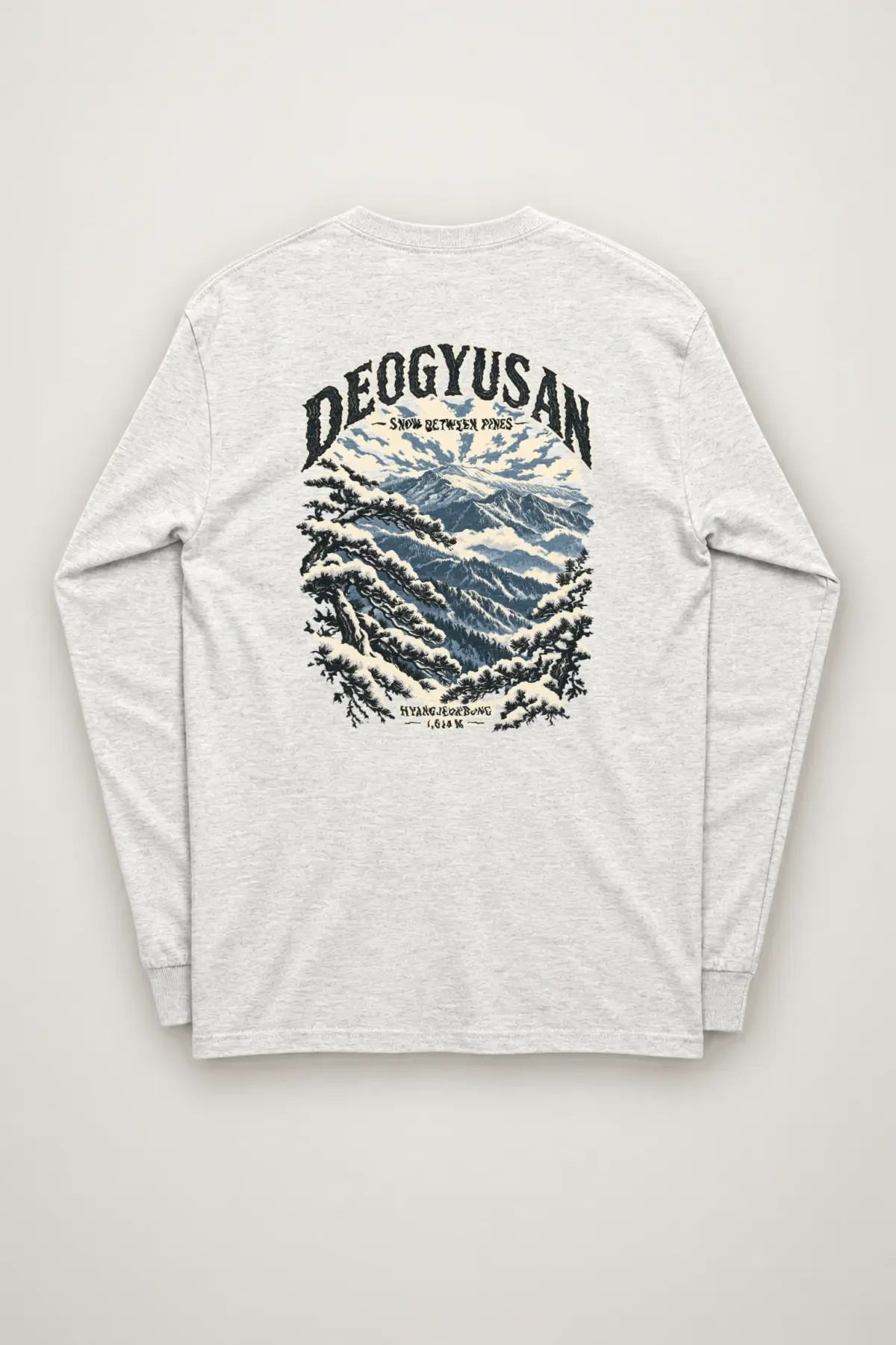 "Deogyusan Snow Between Pines" Unisex Longsleeve T-shirt