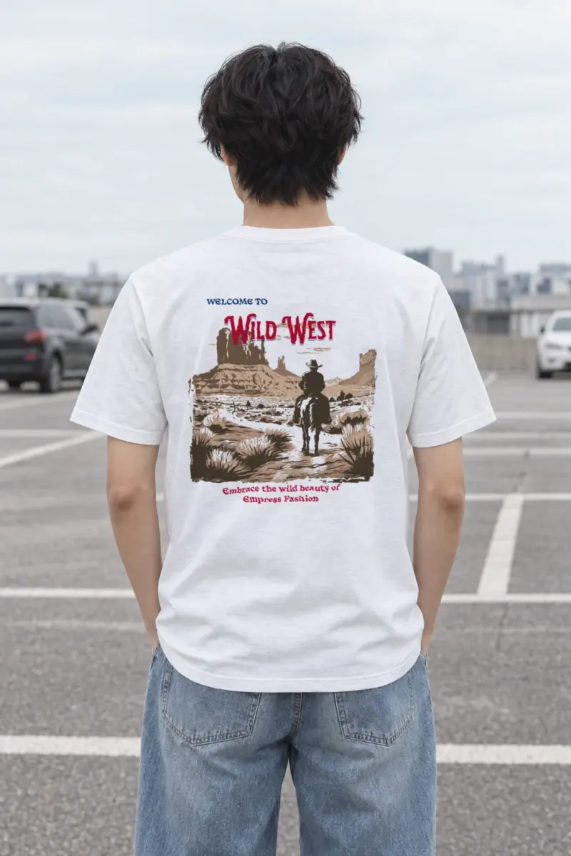 "Desert Horseback Rider" Heavyweight Unisex Crewneck T-shirt | Gildan 5000