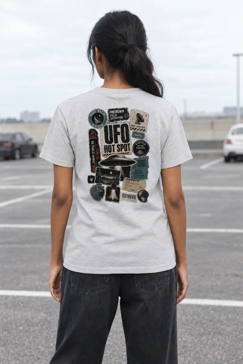 "Desert Signal Report" Heavyweight Unisex Crewneck T-shirt | Gildan 5000