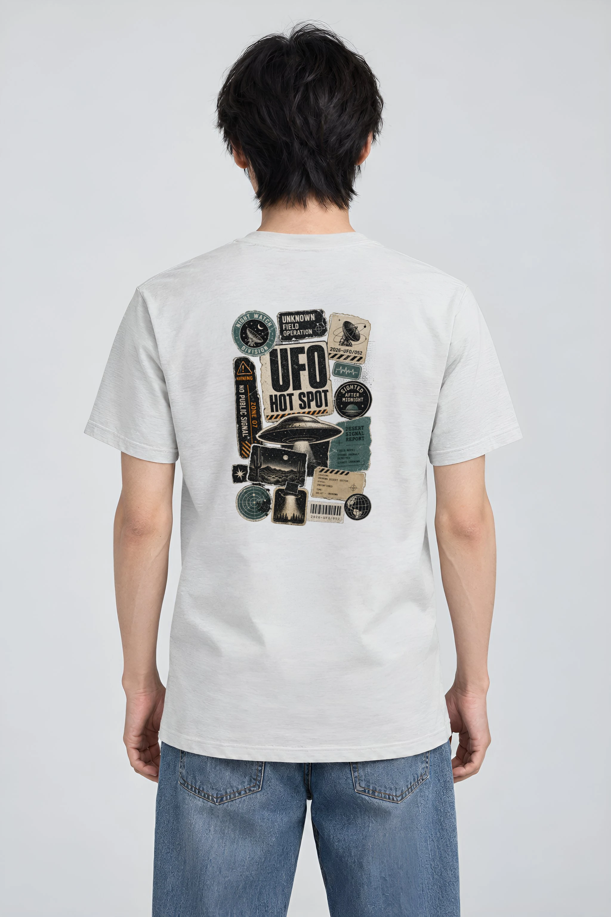 "Desert Signal Report" Heavyweight Unisex Crewneck T-shirt