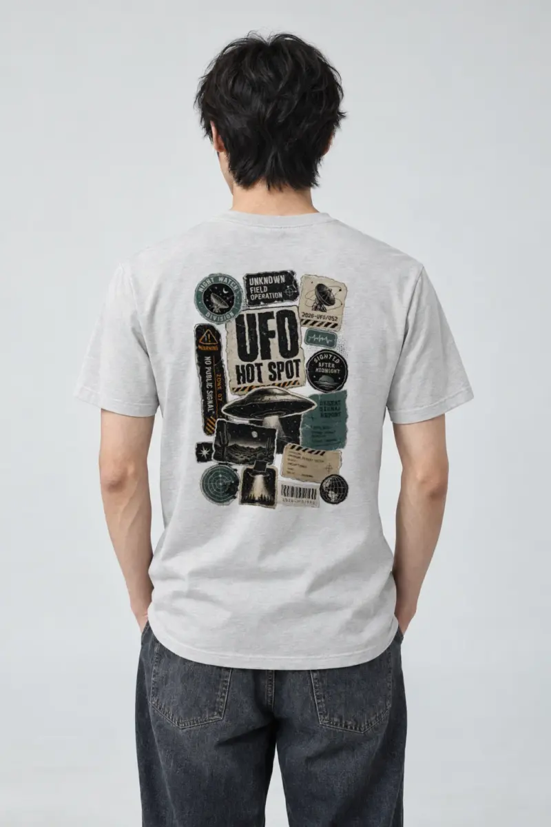 "Desert Signal Report" Heavyweight Unisex Crewneck T-shirt | Gildan 5000