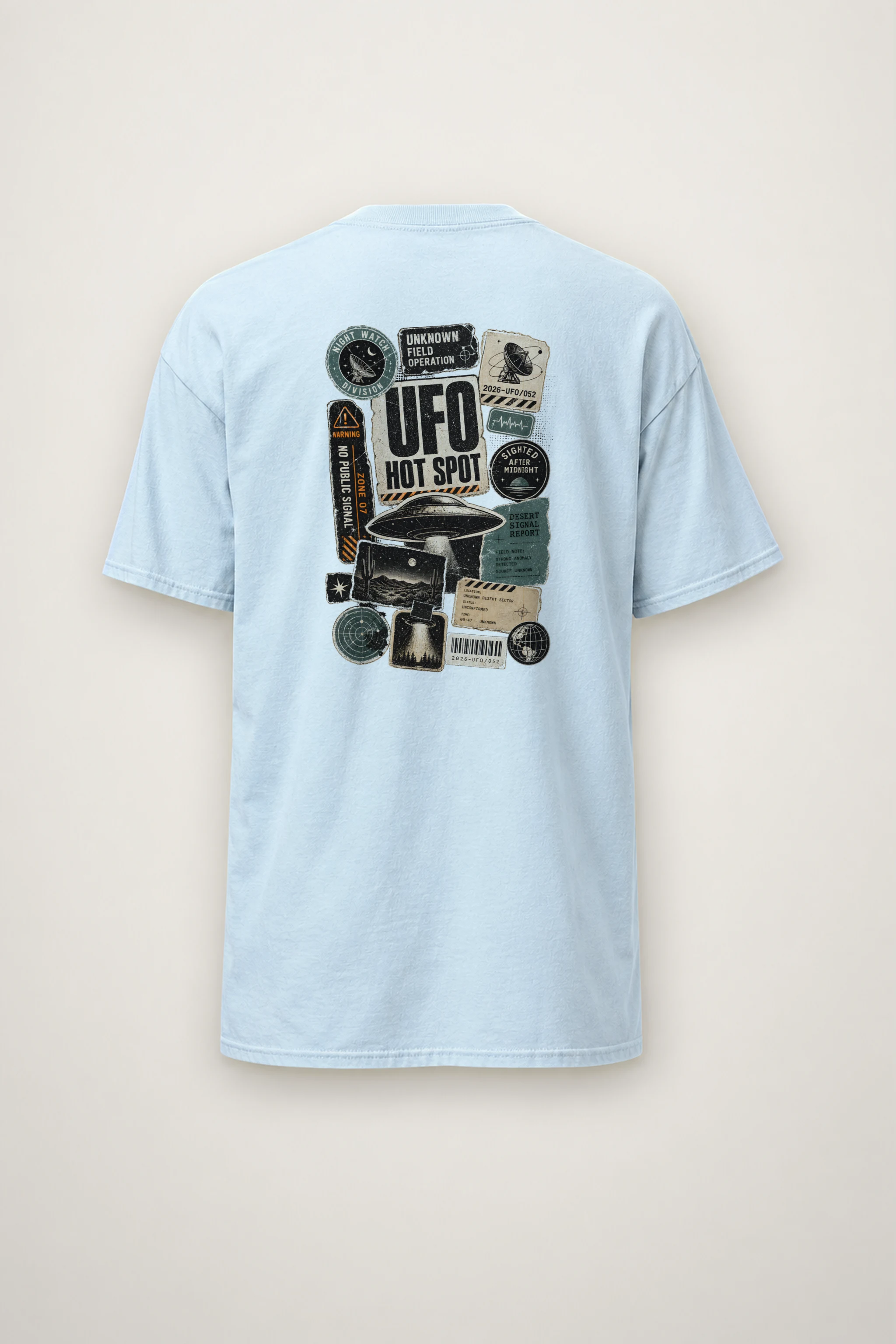 "Desert Signal Report" Heavyweight Unisex Crewneck T-shirt