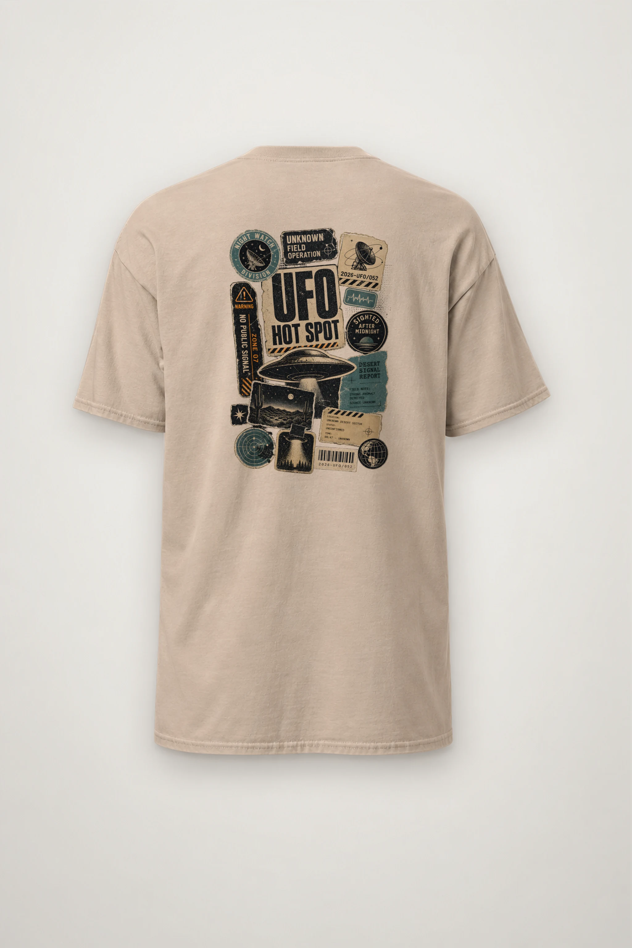 "Desert Signal Report" Heavyweight Unisex Crewneck T-shirt
