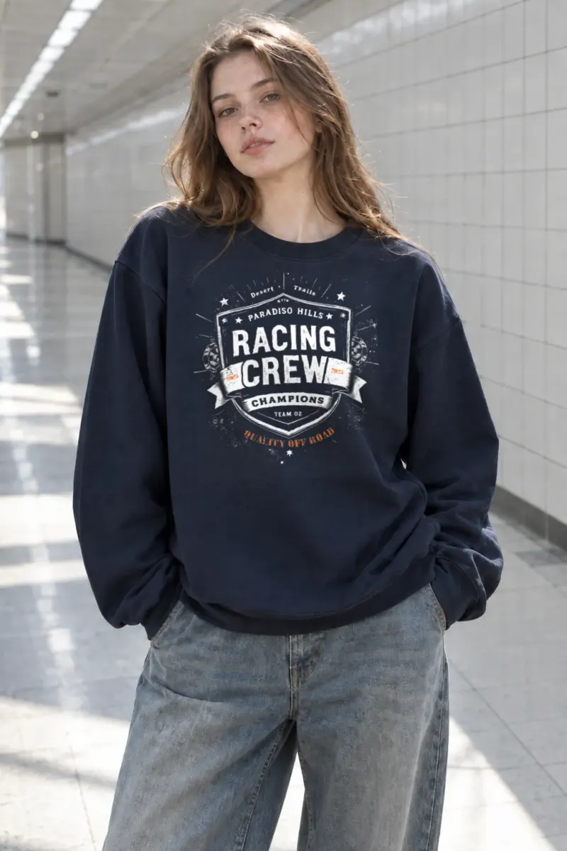 "Desert Trails Racing Crew" Heavy Blend Unisex Crewneck Sweatshirt | Gildan 18000