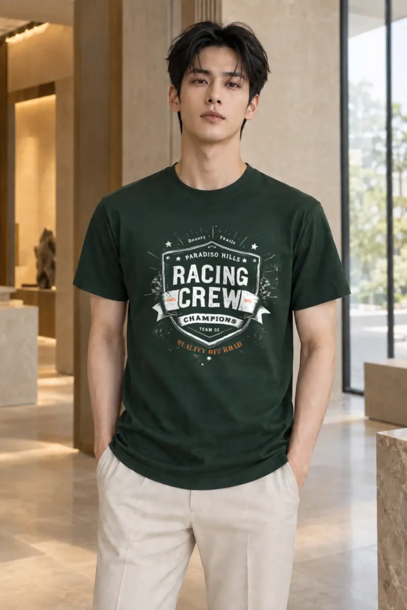 "Desert Trails Racing" Heavyweight Unisex Crewneck T-shirt | Gildan 5000