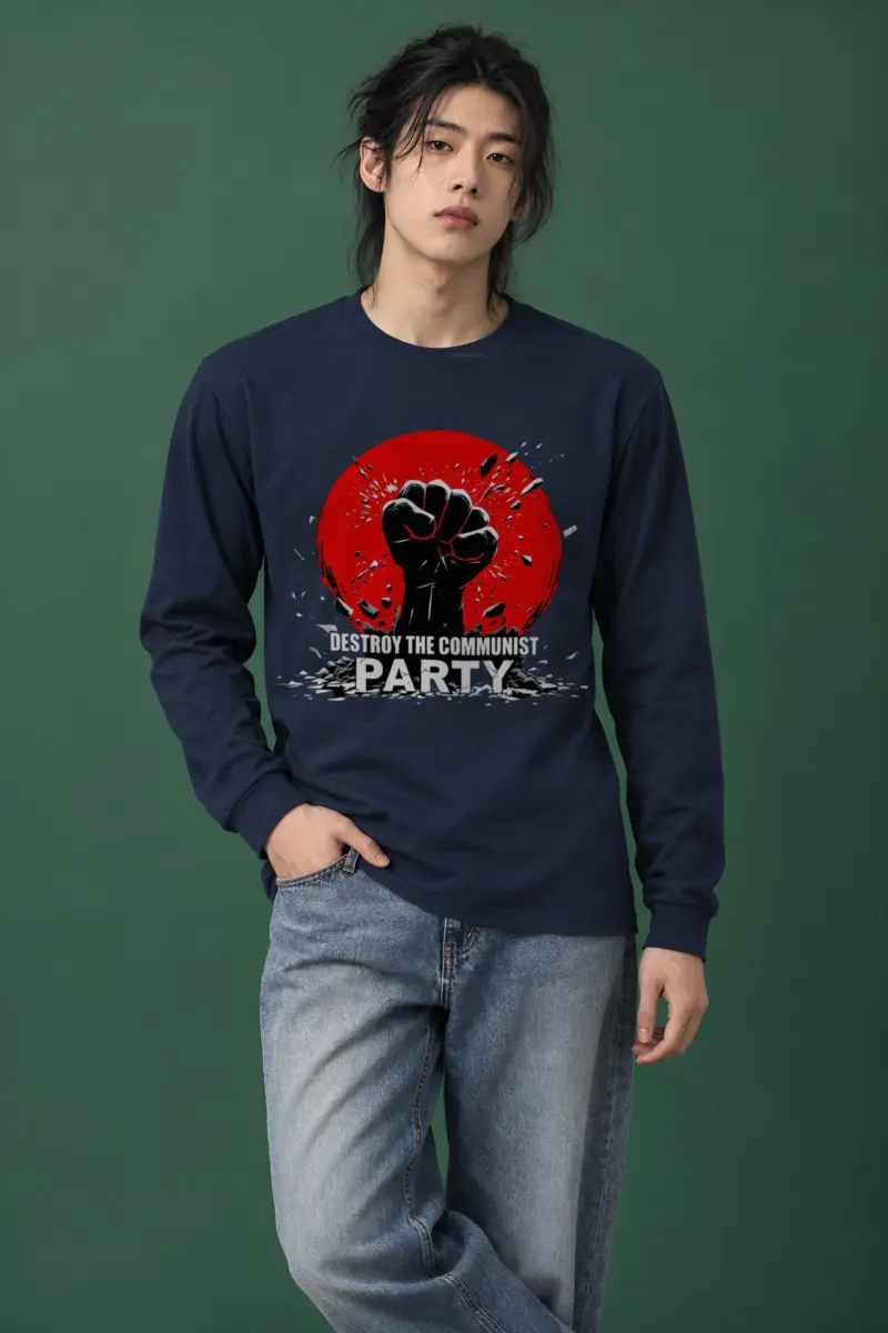 "Destroy Communist Party" Unisex Longsleeve T-shirt