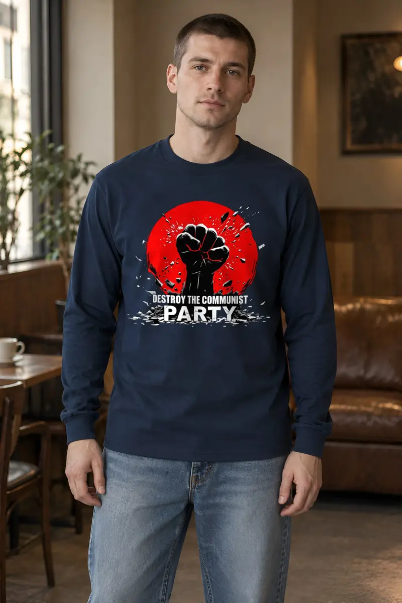 "Destroy Communist Party" Unisex Longsleeve T-shirt