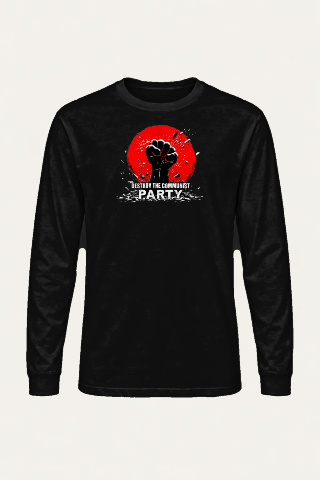 "Destroy Communist Party" Unisex Longsleeve T-shirt | Gildan 2400
