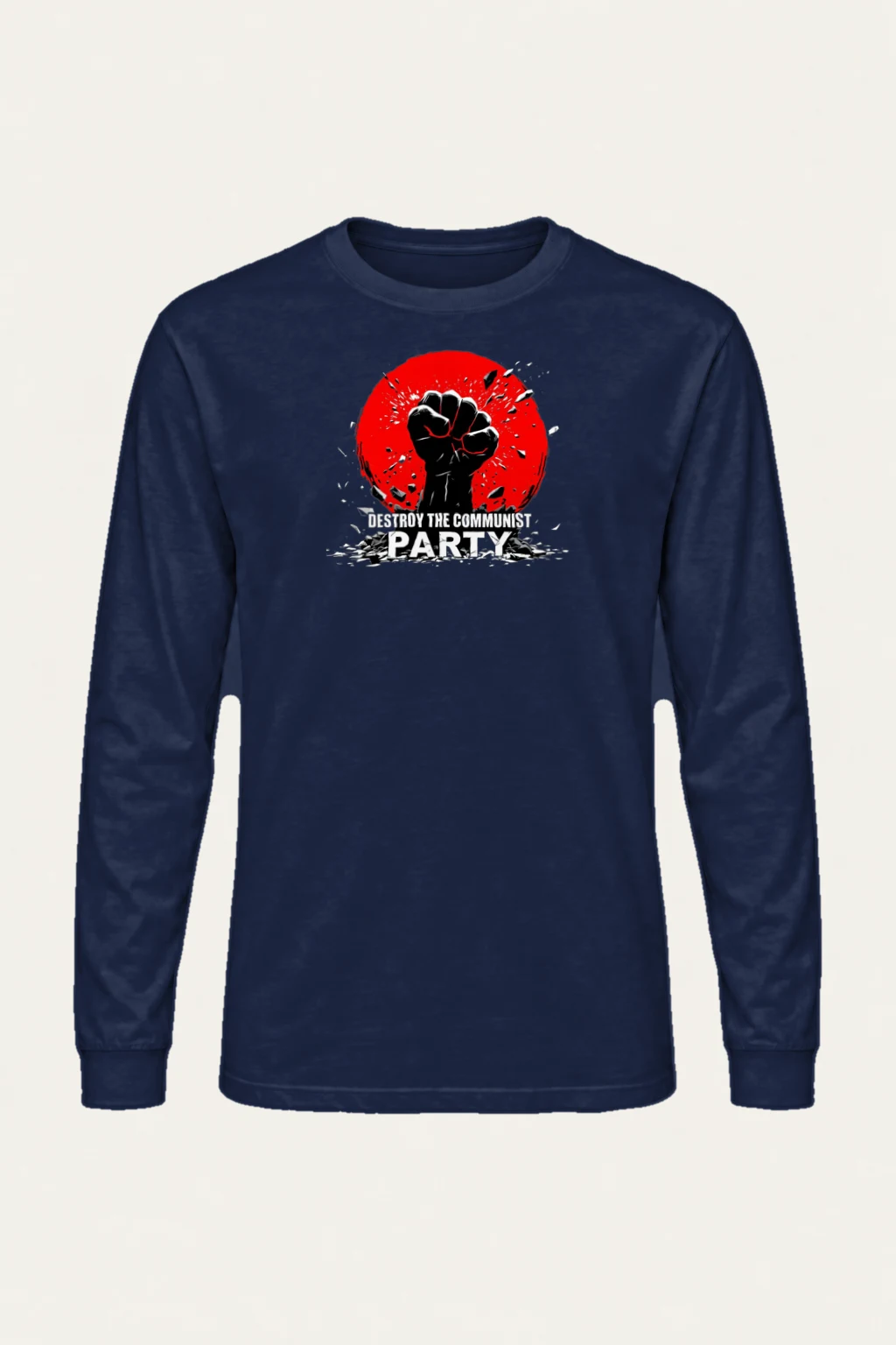 "Destroy Communist Party" Unisex Longsleeve T-shirt | Gildan 2400
