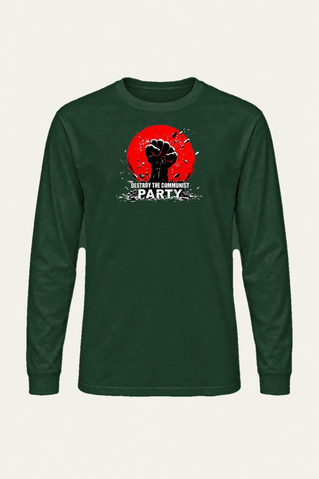 "Destroy Communist Party" Unisex Longsleeve T-shirt | Gildan 2400