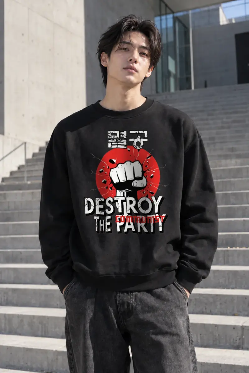 "Destroy The Communist Party" Heavy Blend Unisex Crewneck Sweatshirt | Gildan 18000