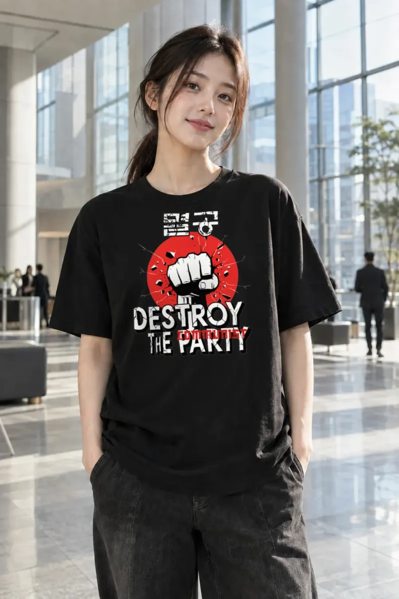 "Destroy The Communist Party" Heavyweight Unisex Crewneck T-shirt | Gildan 5000