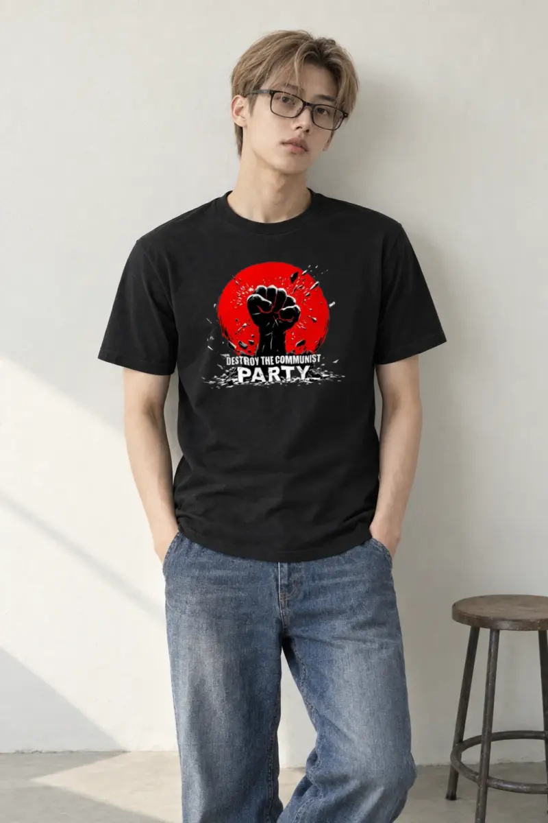 "Destroy The Communist Party" Heavyweight Unisex Crewneck T-shirt