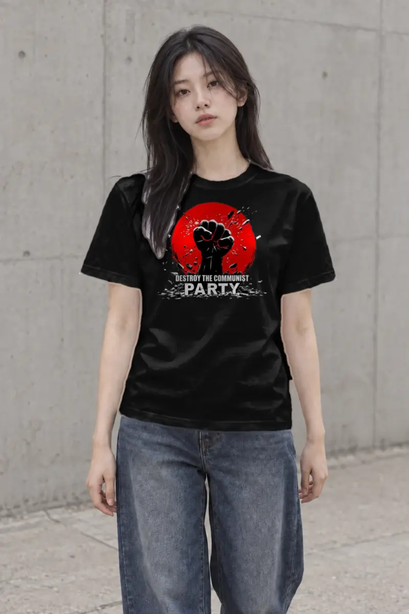 "Destroy The Communist Party" Heavyweight Unisex Crewneck T-shirt | Gildan 5000