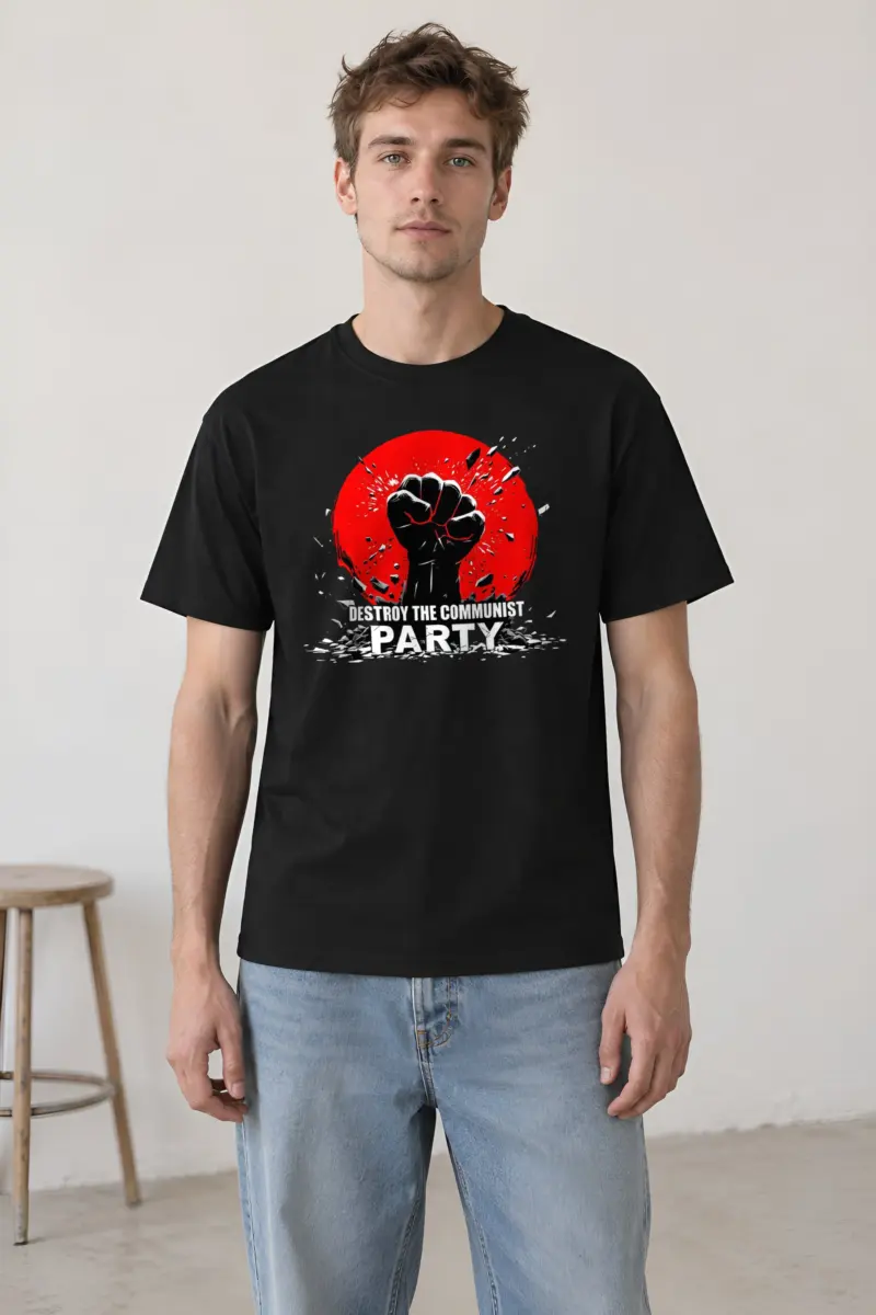 "Destroy The Communist Party" Heavyweight Unisex Crewneck T-shirt