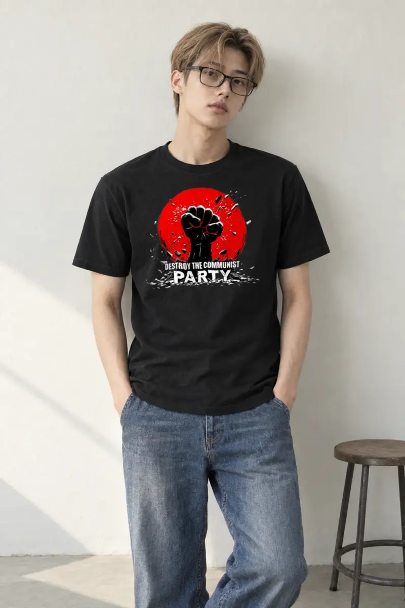 "Destroy The Communist Party" Heavyweight Unisex Crewneck T-shirt | Gildan 5000