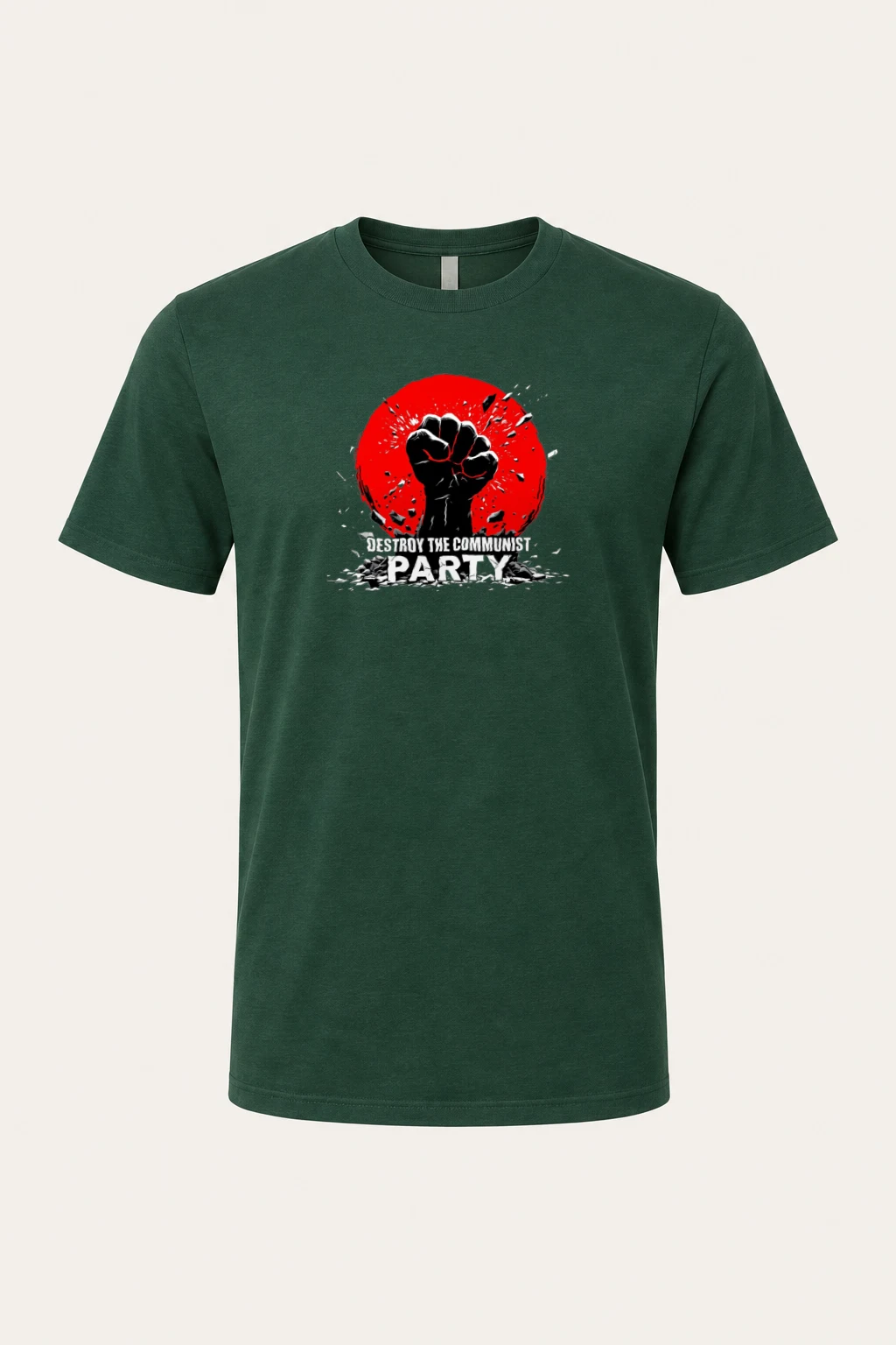 "Destroy The Communist Party" Heavyweight Unisex Crewneck T-shirt | Gildan 5000