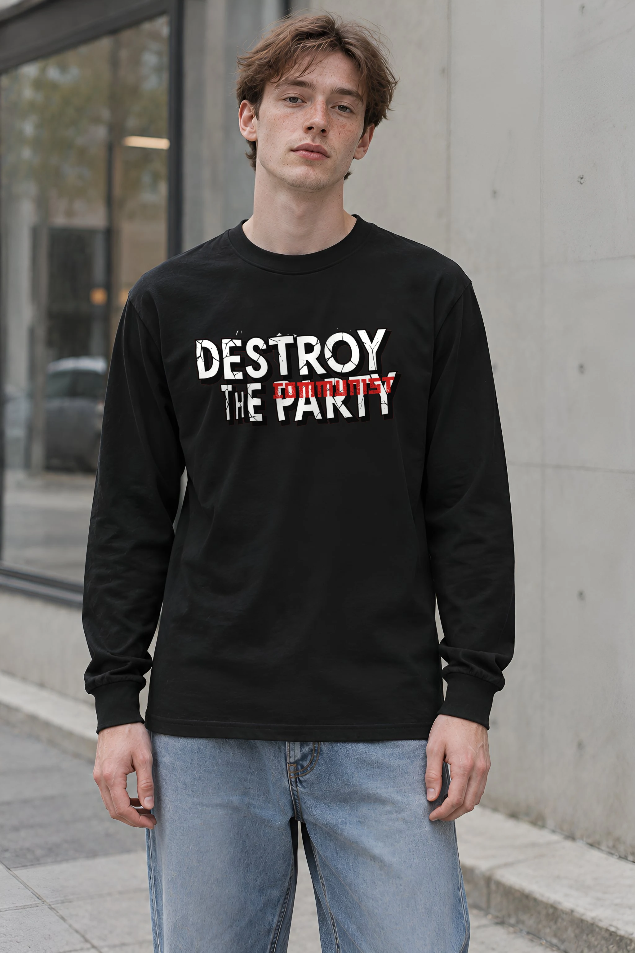 "Destroy The Communist Party" Unisex Longsleeve T-shirt