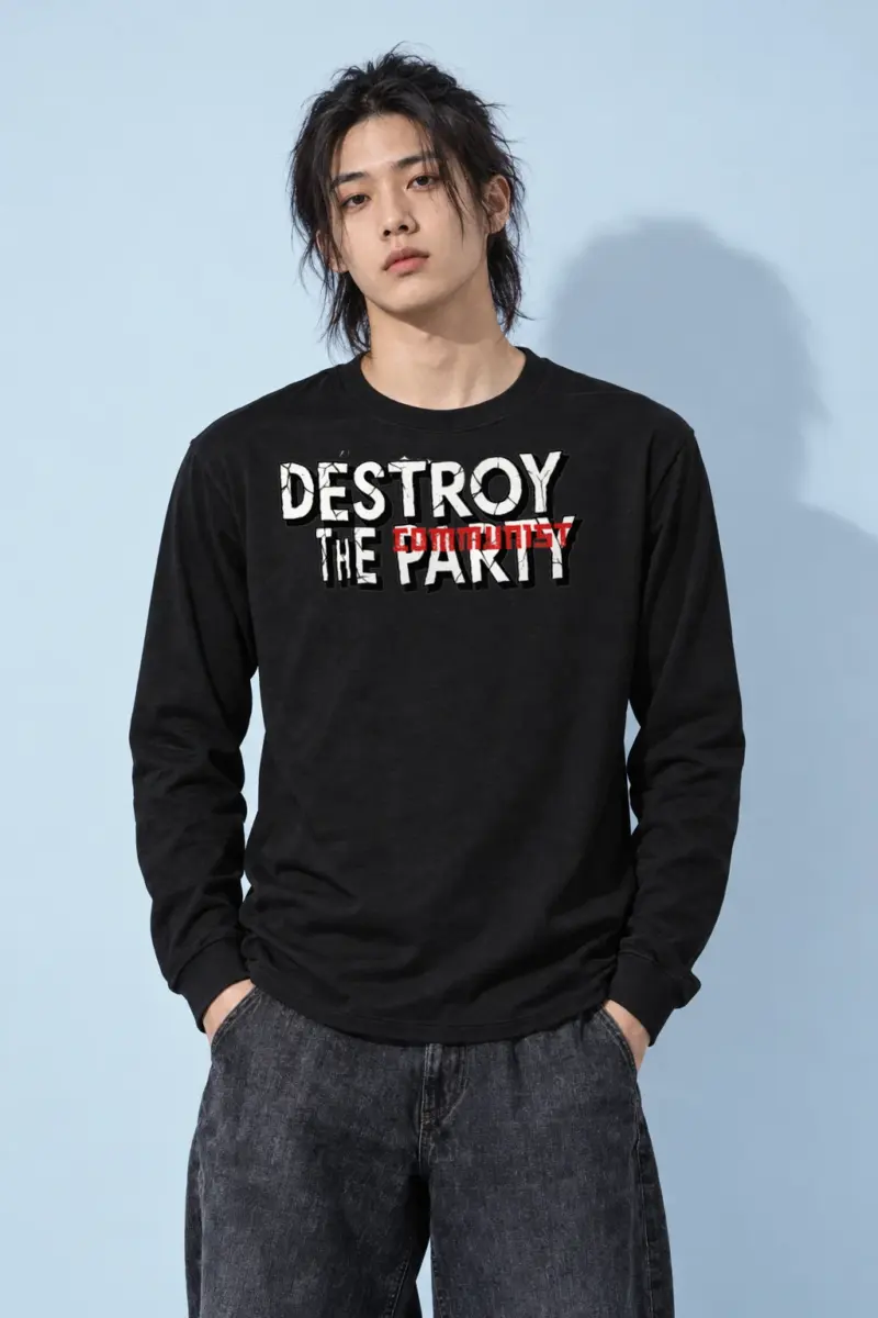 "Destroy The Communist Party" Unisex Longsleeve T-shirt