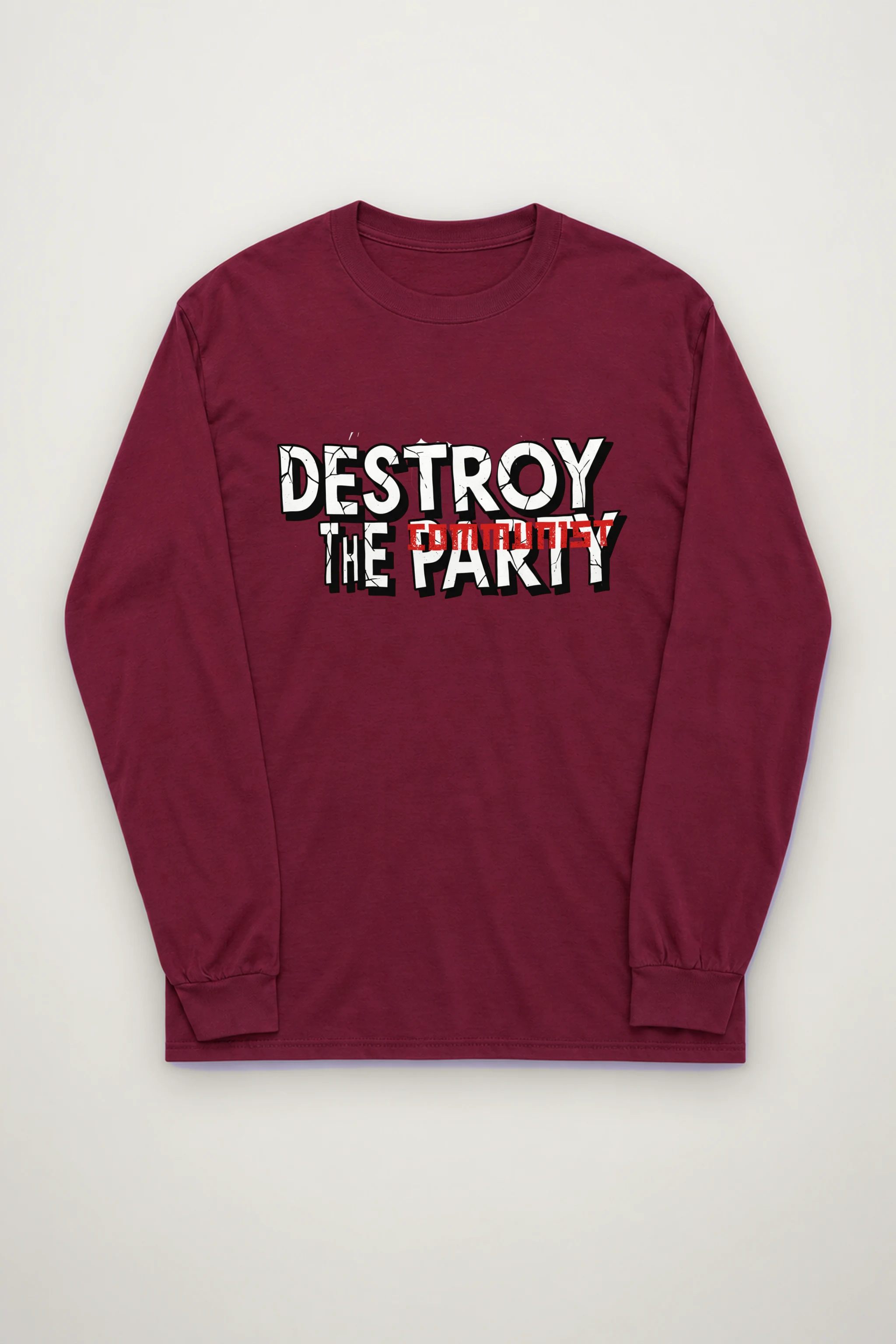 "Destroy The Communist Party" Unisex Longsleeve T-shirt