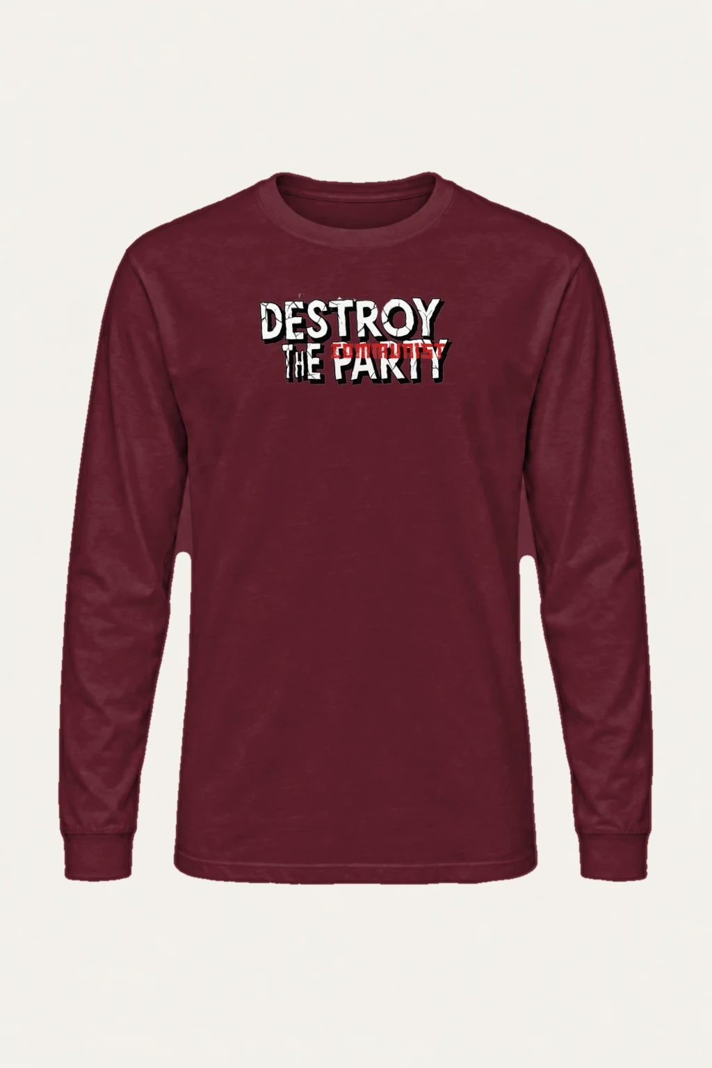 "Destroy The Communist Party" Unisex Longsleeve T-shirt | Gildan 2400