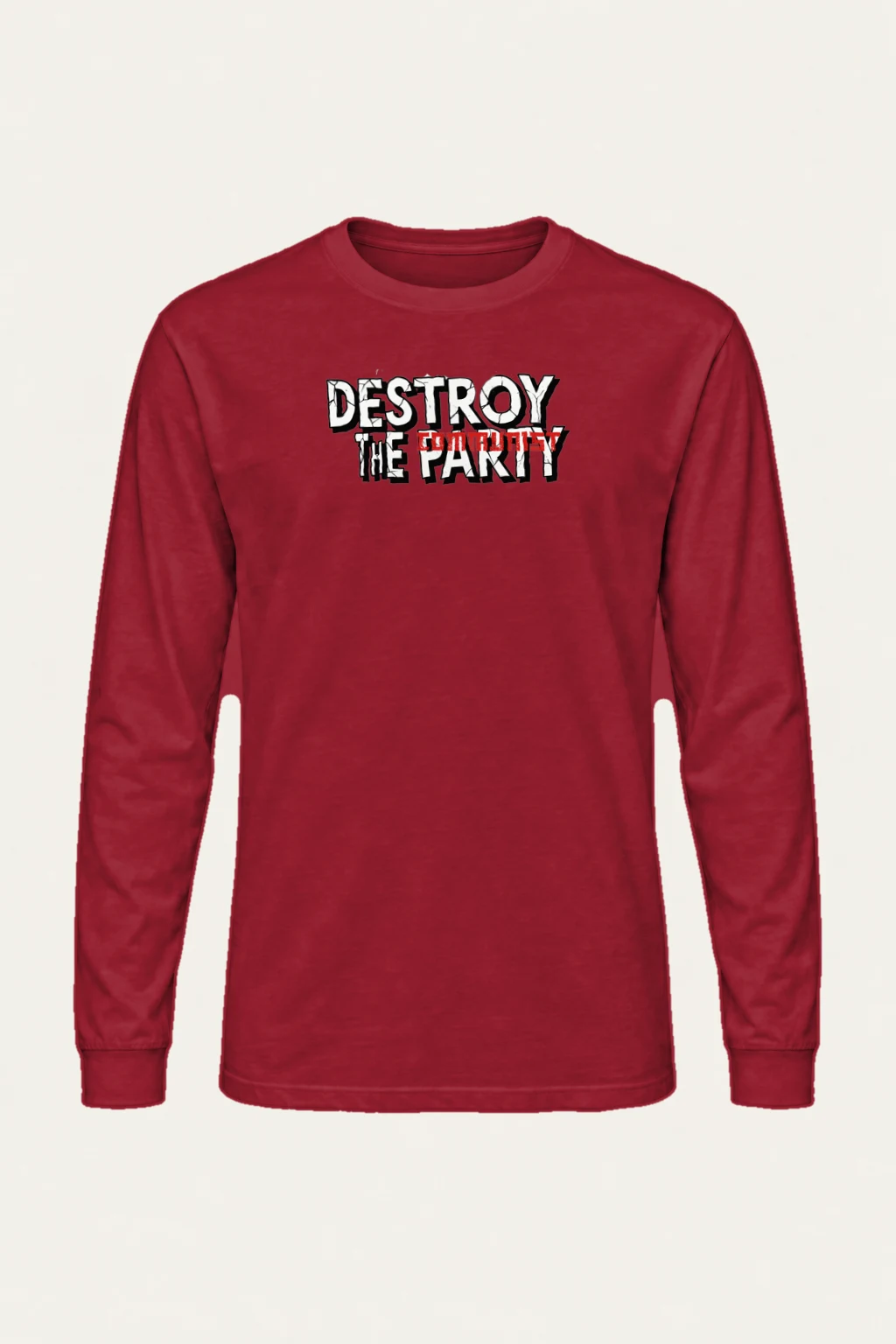 "Destroy The Communist Party" Unisex Longsleeve T-shirt | Gildan 2400