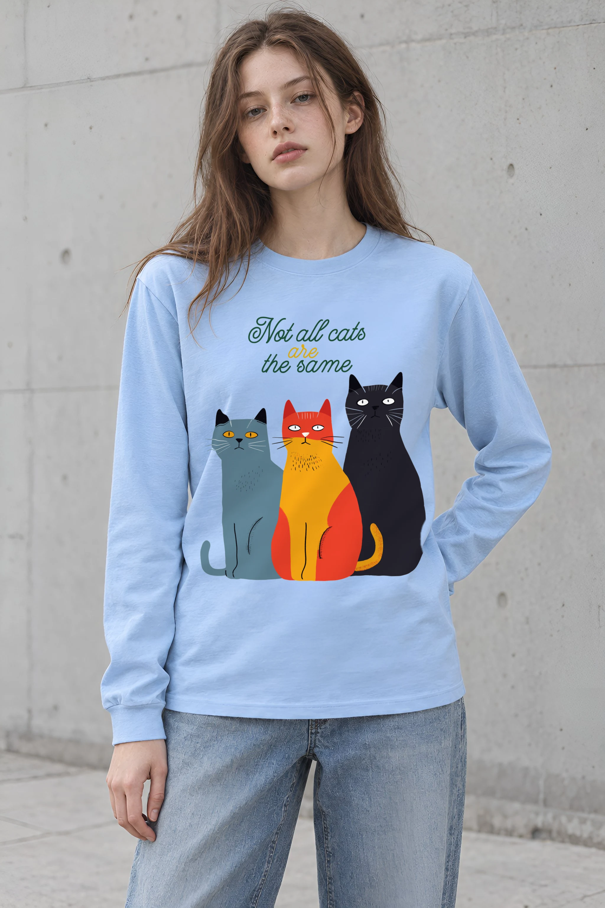 "Different Cats Club" Unisex Longsleeve T-shirt