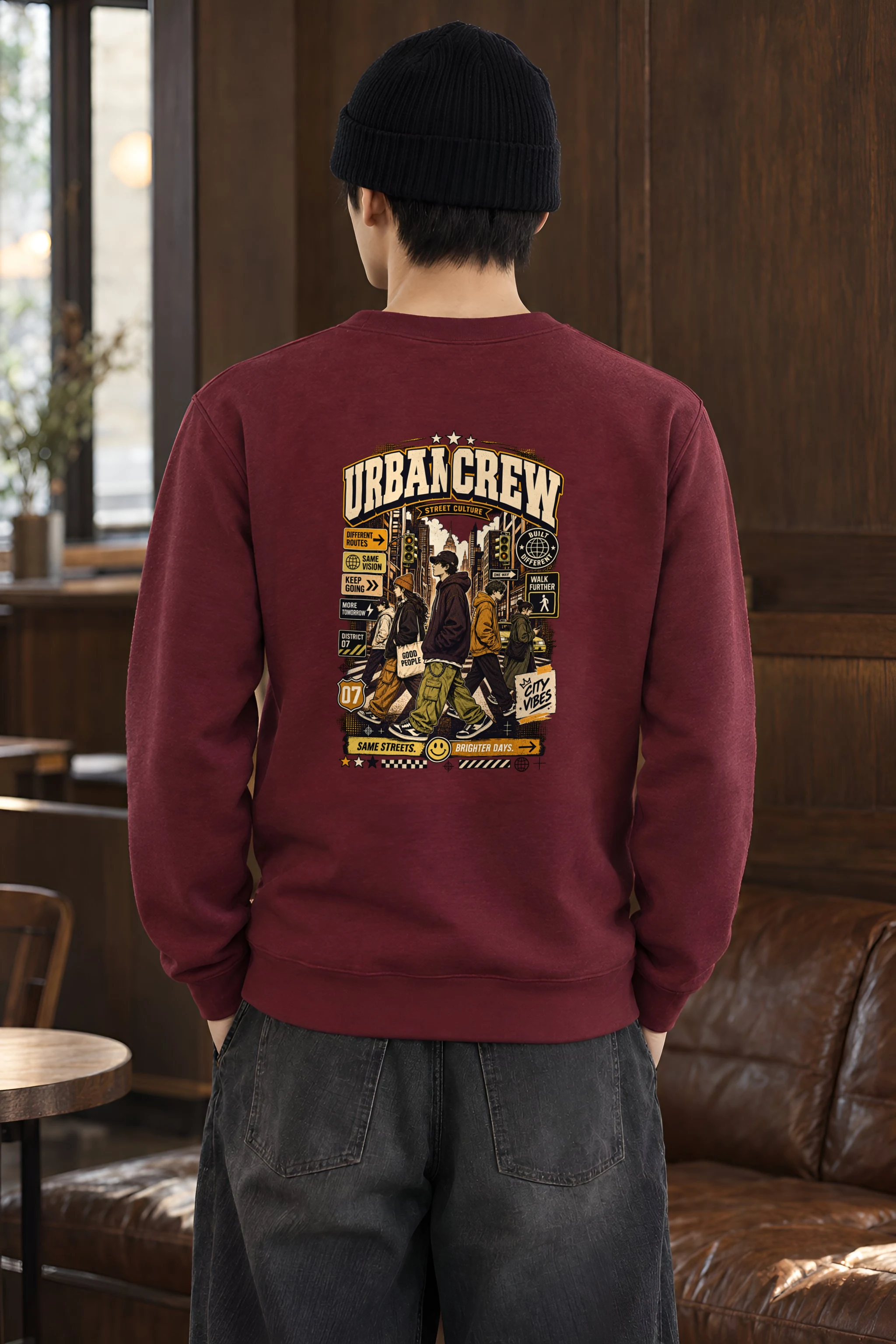 "Different Routes" Heavy Blend Unisex Crewneck Sweatshirt