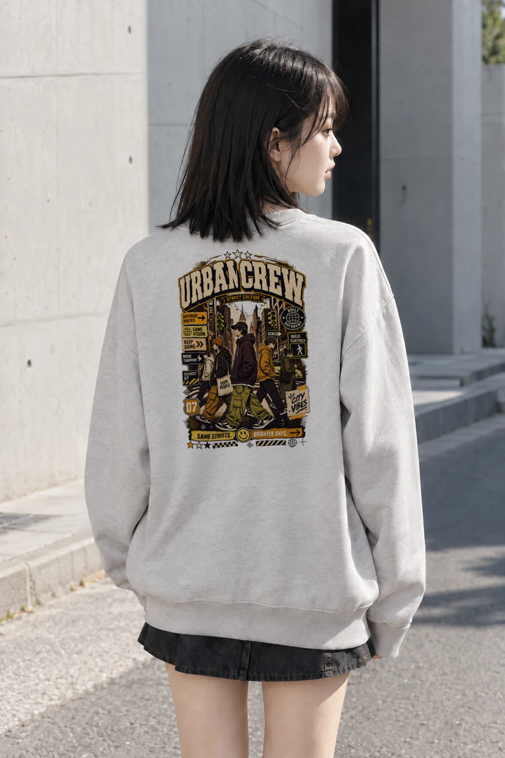 "Different Routes" Heavy Blend Unisex Crewneck Sweatshirt | Gildan 18000