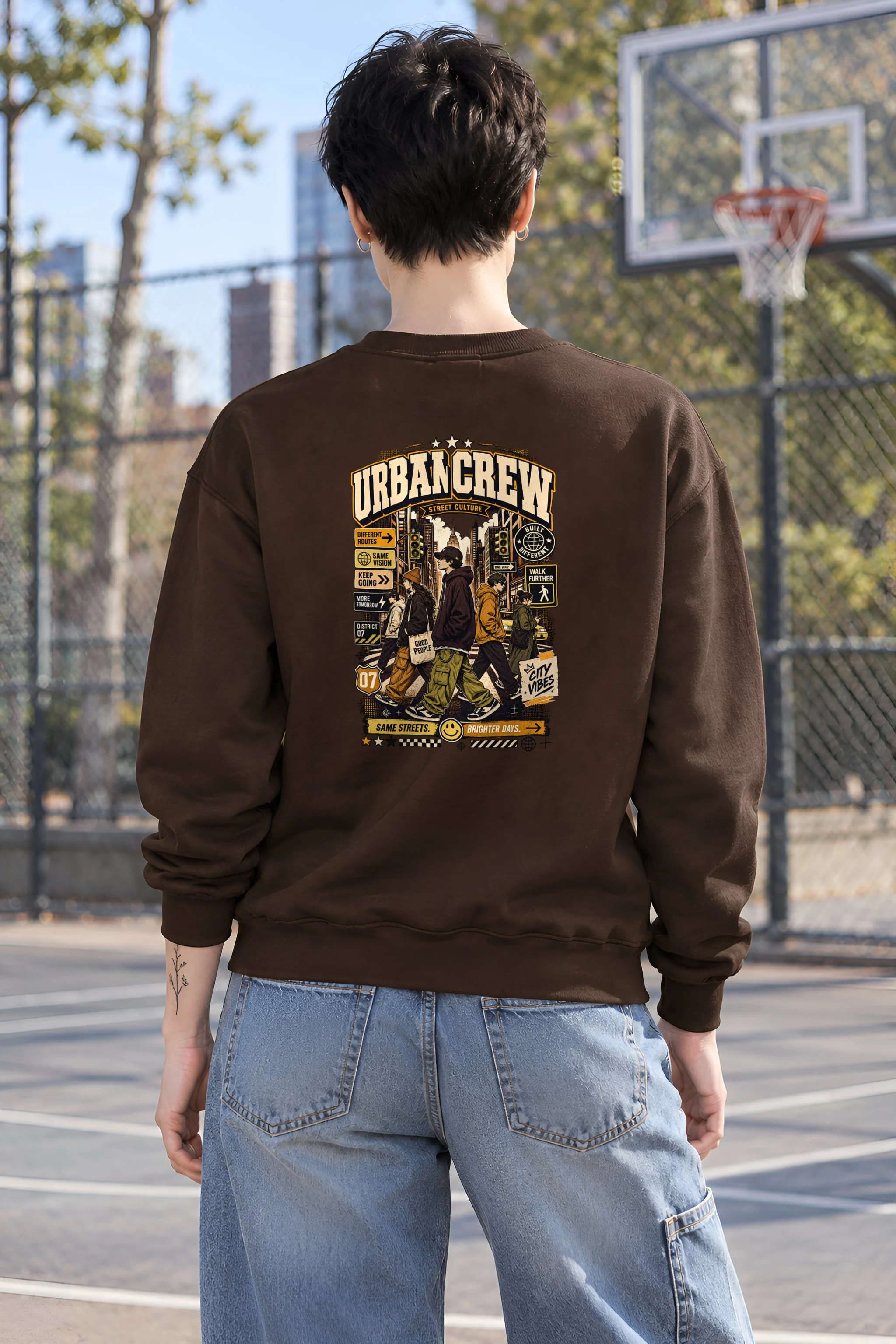 "Different Routes" 1 Crewneck Sweatshirt