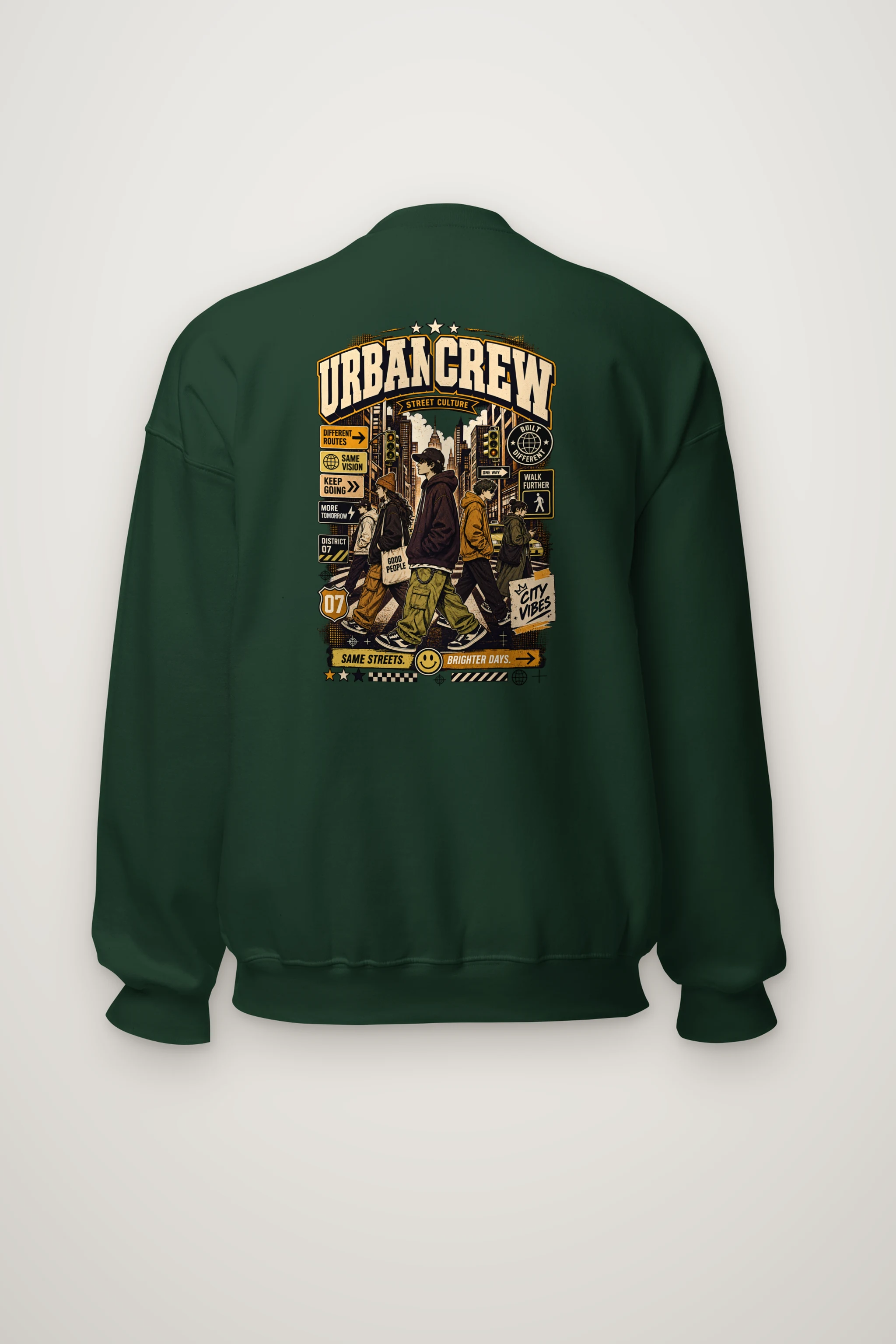 "Different Routes" Heavy Blend Unisex Crewneck Sweatshirt