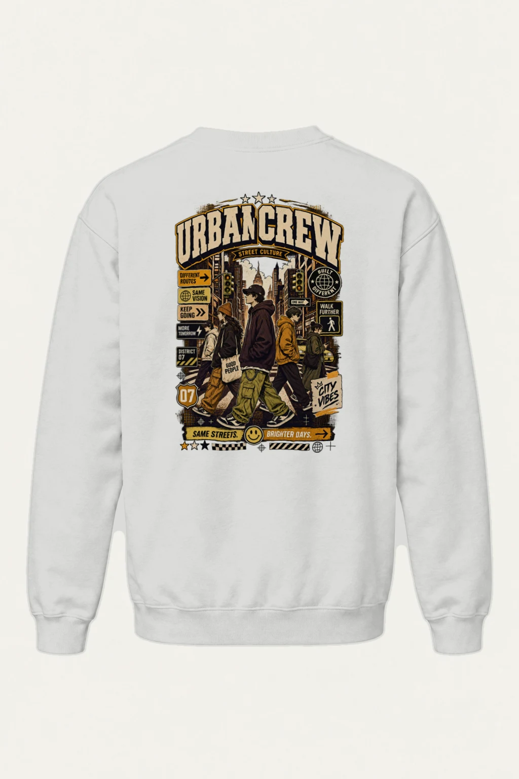 "Different Routes" Heavy Blend Unisex Crewneck Sweatshirt | Gildan 18000
