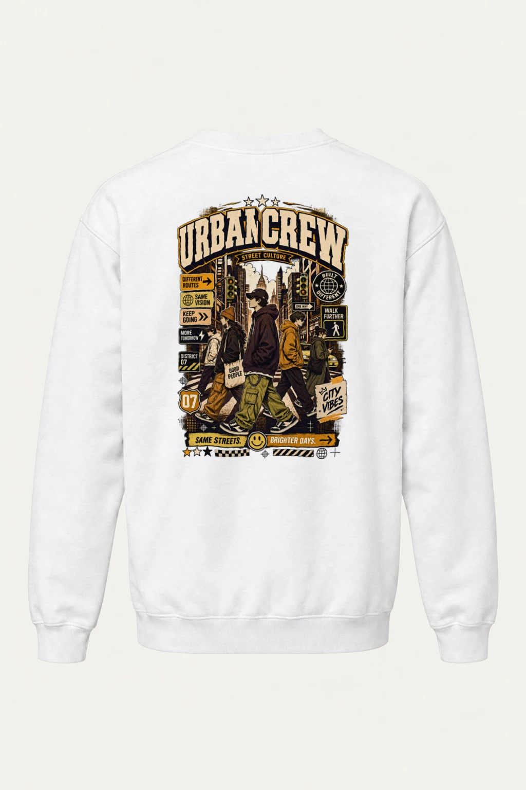 "Different Routes" Heavy Blend Unisex Crewneck Sweatshirt | Gildan 18000