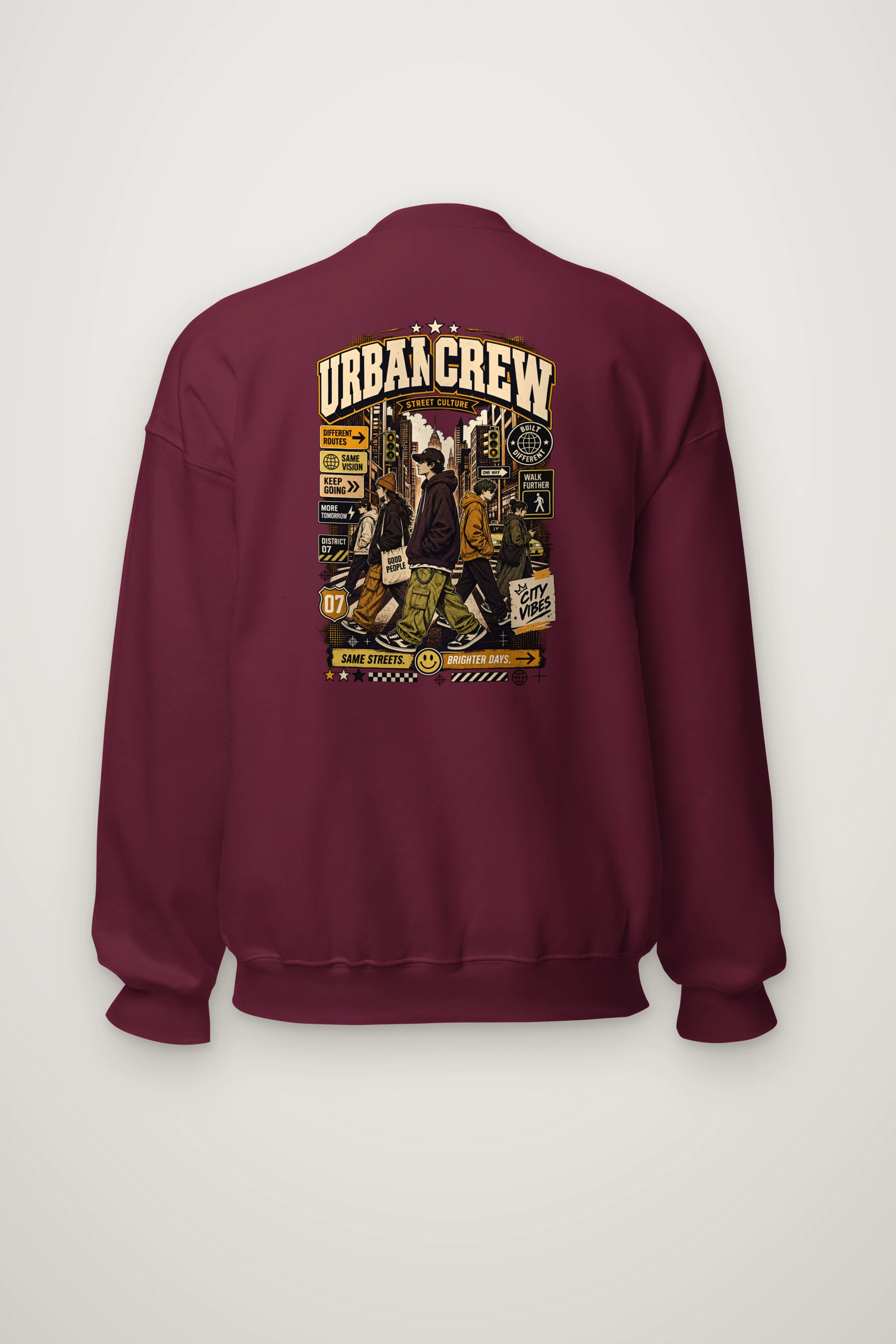 "Different Routes" Heavy Blend Unisex Crewneck Sweatshirt