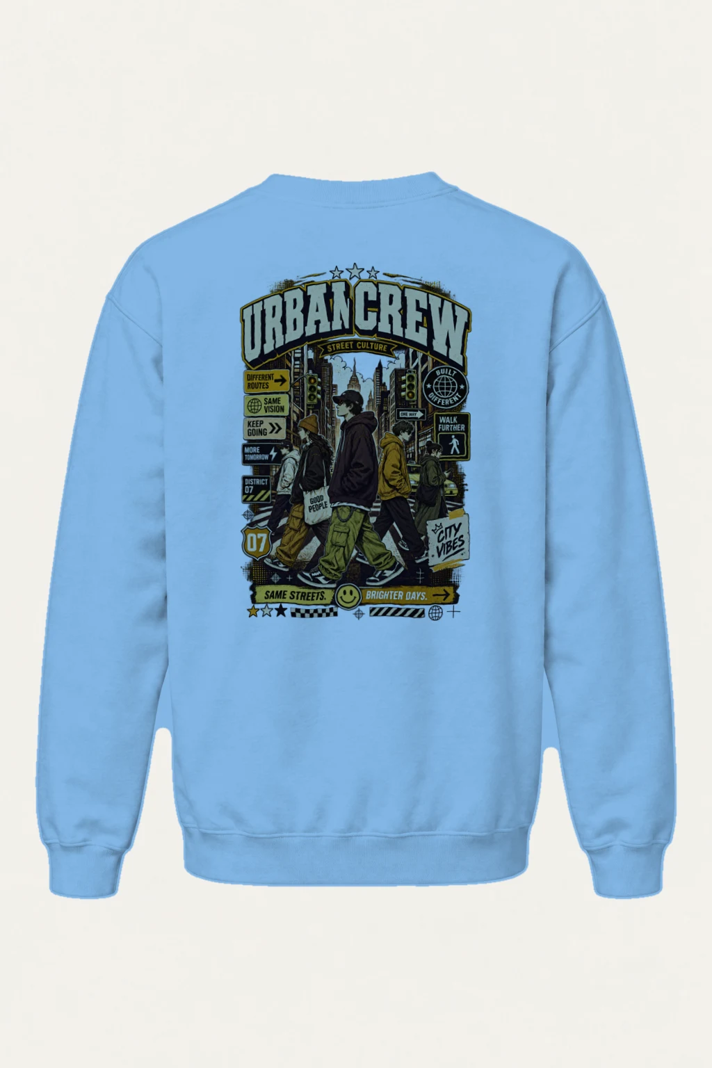 "Different Routes" Heavy Blend Unisex Crewneck Sweatshirt | Gildan 18000