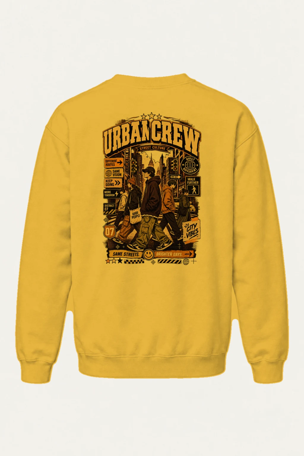 "Different Routes" Heavy Blend Unisex Crewneck Sweatshirt | Gildan 18000
