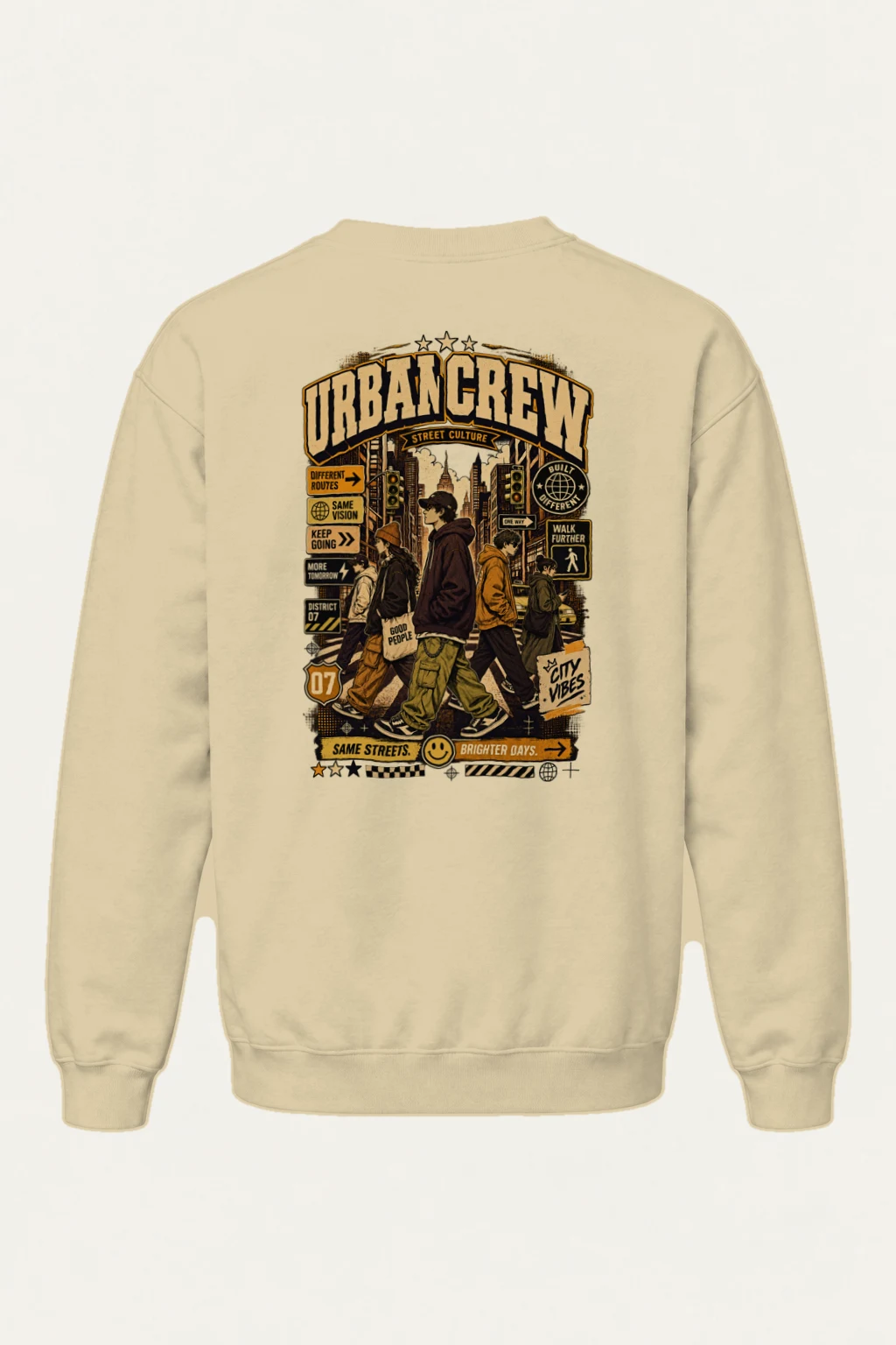 "Different Routes" Heavy Blend Unisex Crewneck Sweatshirt | Gildan 18000