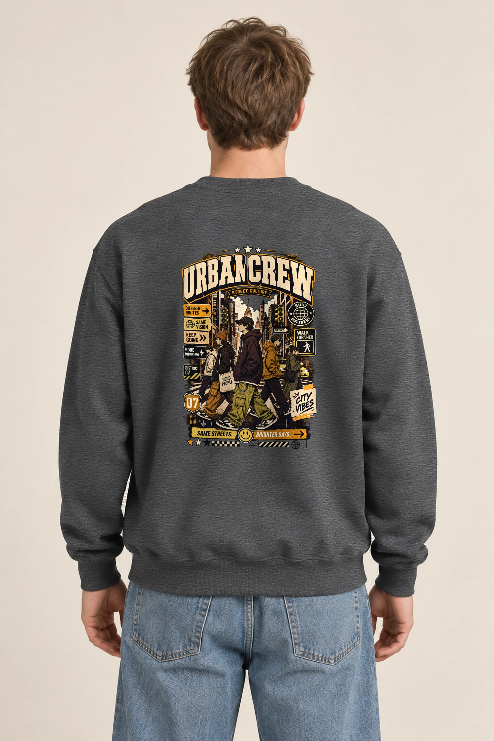 "Different Routes" 1 Crewneck Sweatshirt