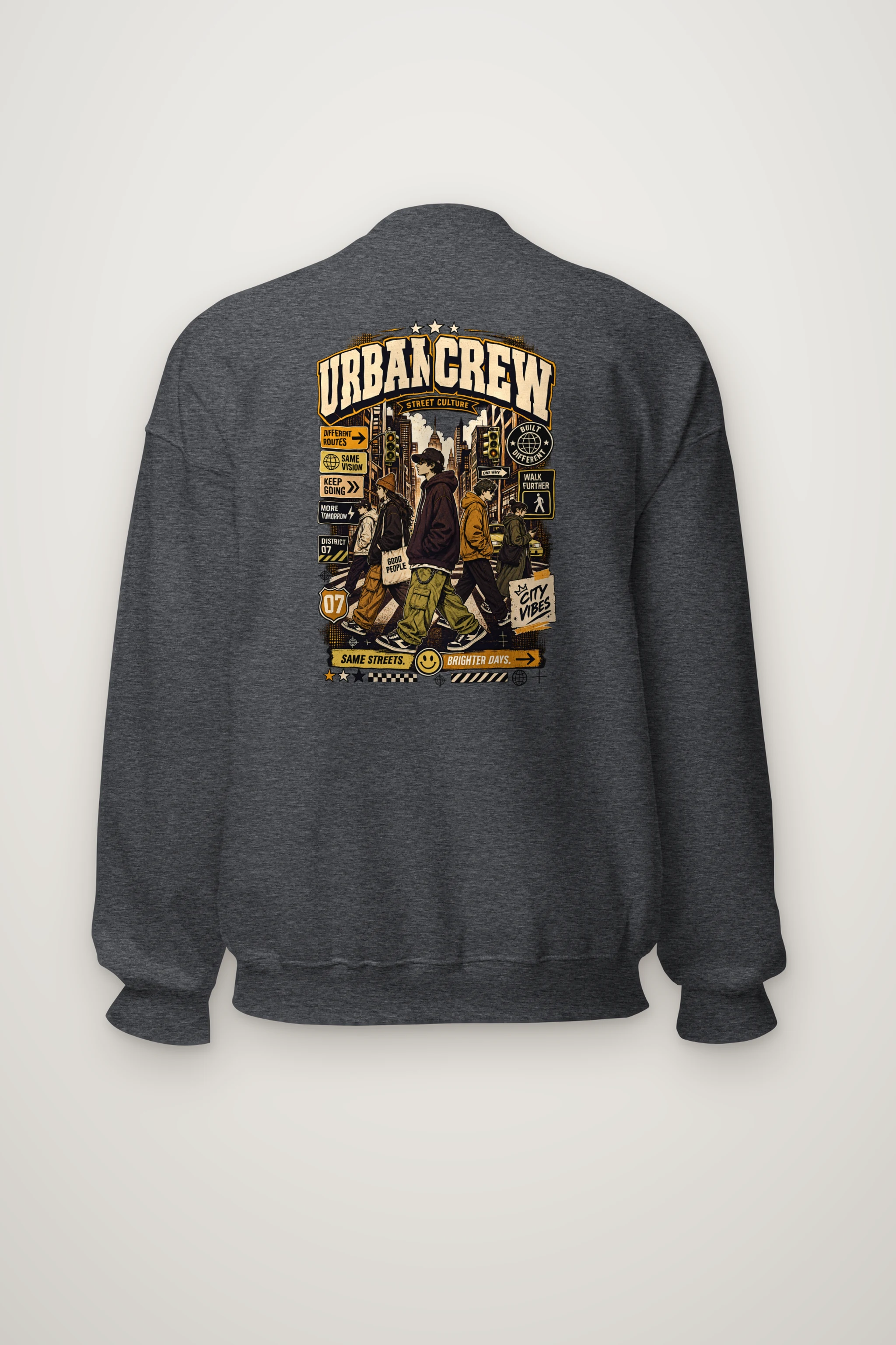 "Different Routes" Heavy Blend Unisex Crewneck Sweatshirt