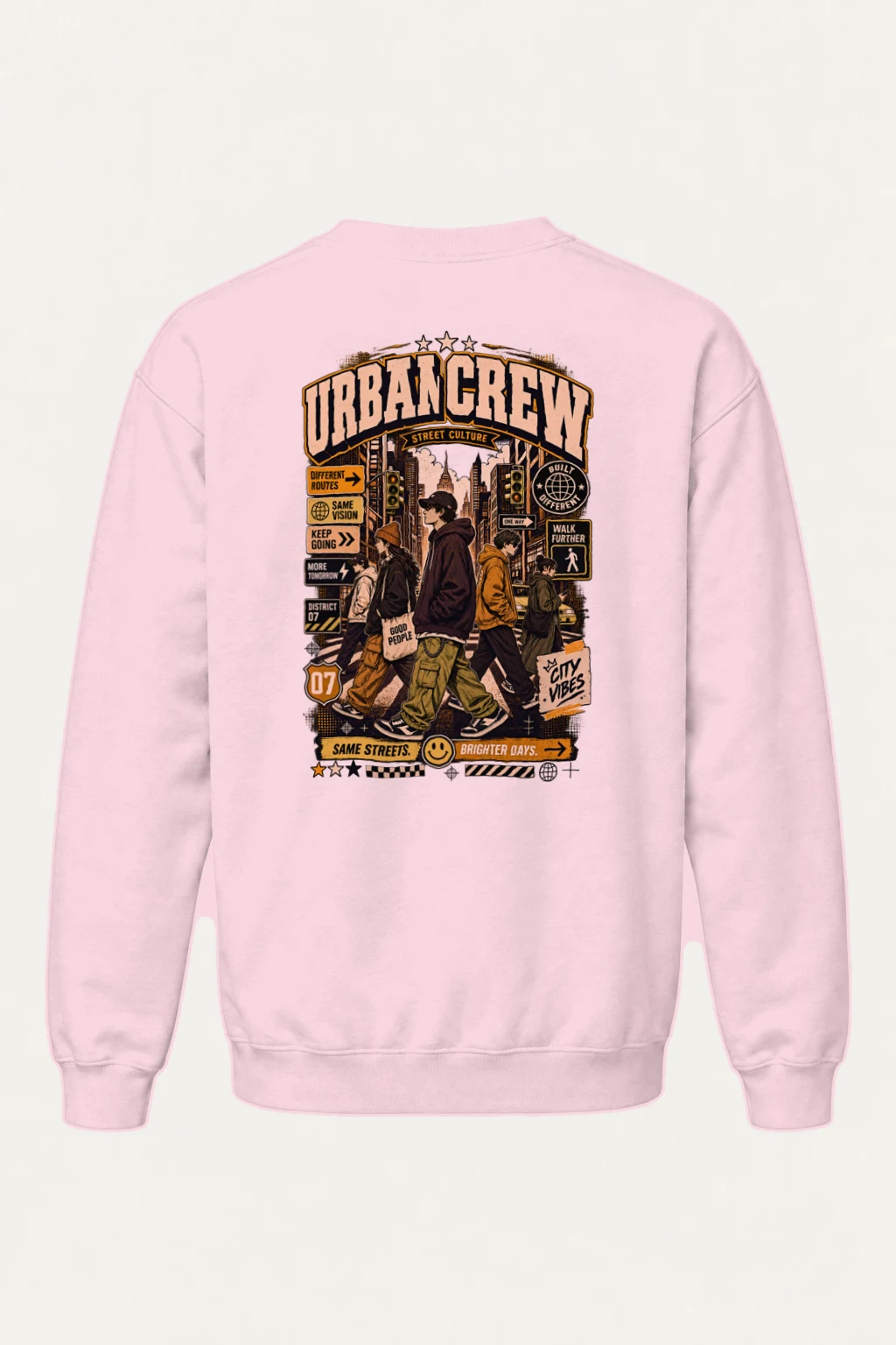 "Different Routes" Heavy Blend Unisex Crewneck Sweatshirt | Gildan 18000